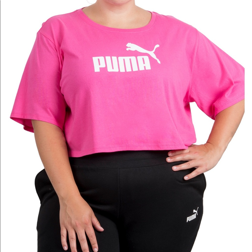 PUMA Cropped Cotton Logo T-shirt